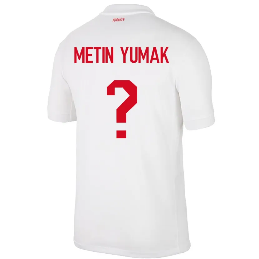 Danxen Barn Tyrkia Yiğit Metin Yumak #0 Hvit Hjemmetrøye Drakt Trøye 24-26 Skjorter T-Skjorte