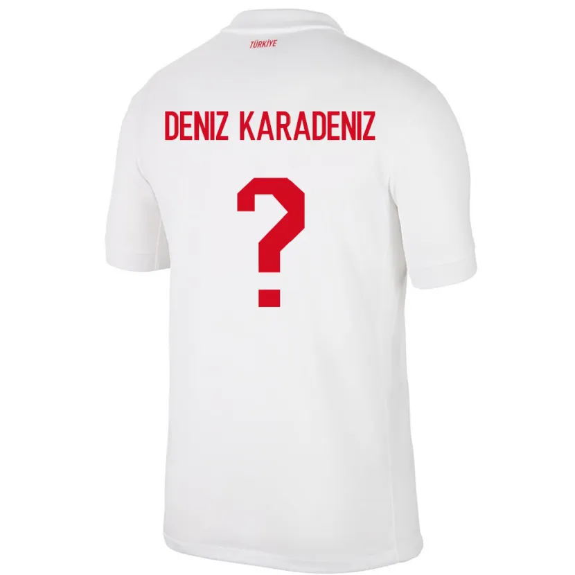 Danxen Barn Tyrkia Mustafa Deniz Karadeniz #0 Hvit Hjemmetrøye Drakt Trøye 24-26 Skjorter T-Skjorte