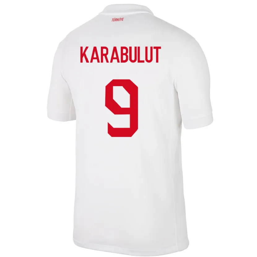 Danxen Barn Tyrkia Arzu Karabulut #9 Hvit Hjemmetrøye Drakt Trøye 24-26 Skjorter T-Skjorte