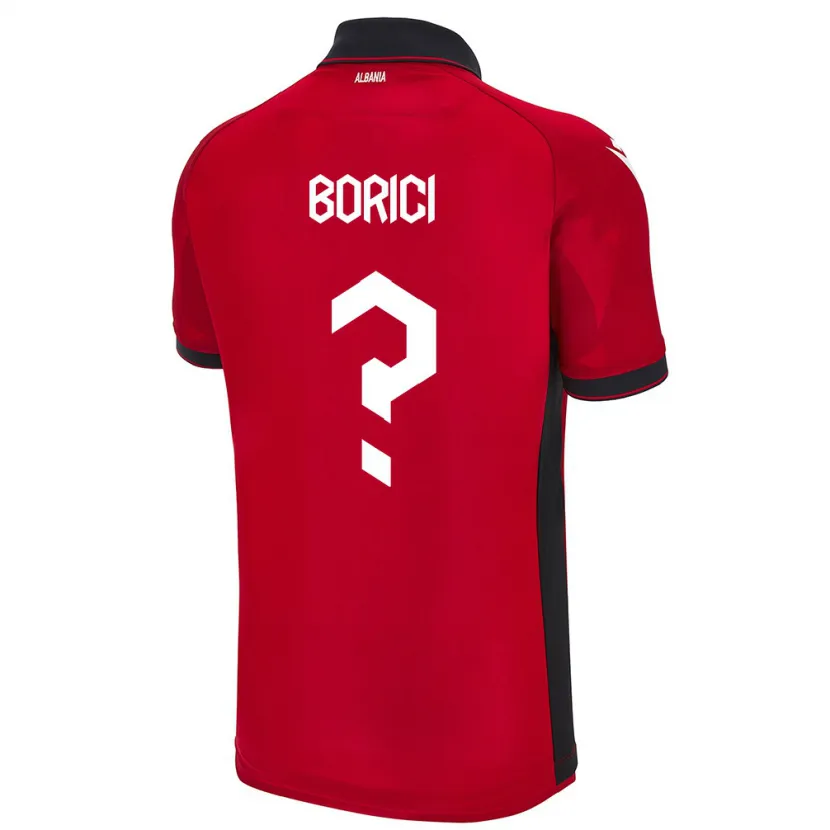 Danxen Barn Albania Armir Borici #0 Rød Hjemmetrøye Drakt Trøye 24-26 Skjorter T-Skjorte