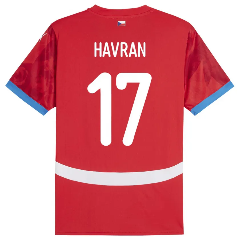 Danxen Barn Tsjekkia Marek Havran #17 Rød Hjemmetrøye Drakt Trøye 24-26 Skjorter T-Skjorte