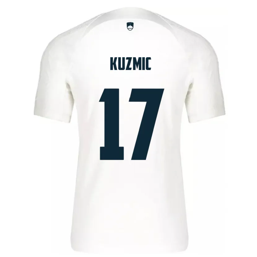 Danxen Barn Slovenia Srdjan Kuzmic #17 Hvit Hjemmetrøye Drakt Trøye 24-26 Skjorter T-Skjorte