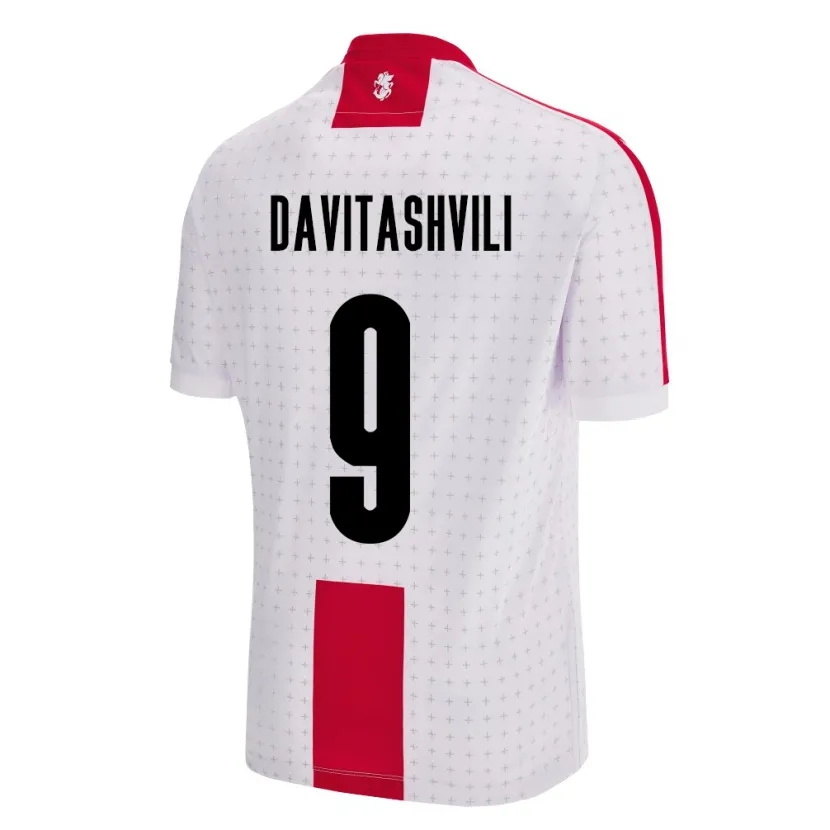 Danxen Barn Georgia Zuriko Davitashvili #9 Hvit Hjemmetrøye Drakt Trøye 24-26 Skjorter T-Skjorte