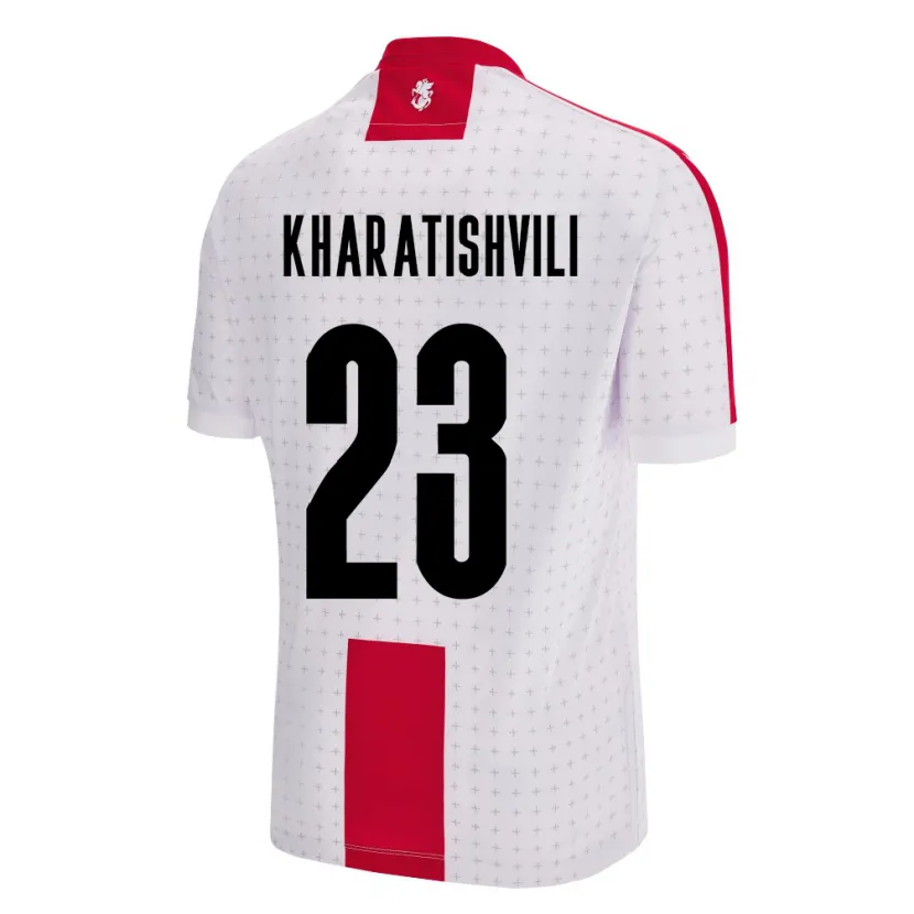 Danxen Barn Georgia Luka Kharatishvili #23 Hvit Hjemmetrøye Drakt Trøye 24-26 Skjorter T-Skjorte