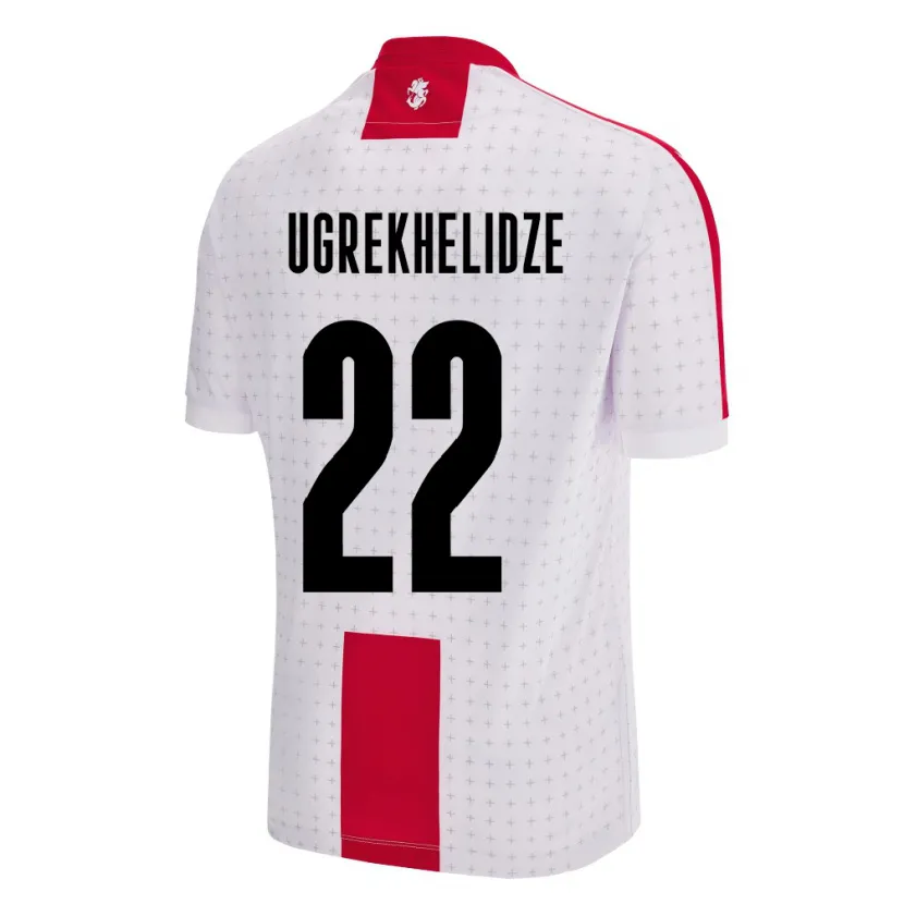 Danxen Barn Georgia Nikoloz Ugrekhelidze #22 Hvit Hjemmetrøye Drakt Trøye 24-26 Skjorter T-Skjorte