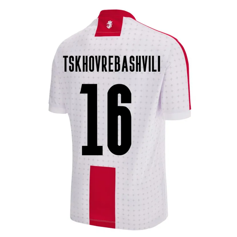 Danxen Barn Georgia Nikoloz Tskhovrebashvili #16 Hvit Hjemmetrøye Drakt Trøye 24-26 Skjorter T-Skjorte
