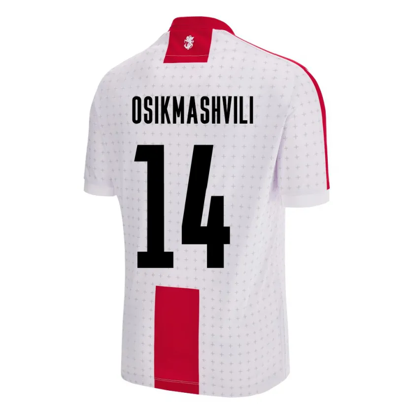 Danxen Barn Georgia Levan Osikmashvili #14 Hvit Hjemmetrøye Drakt Trøye 24-26 Skjorter T-Skjorte