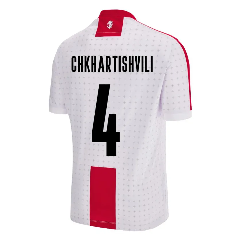 Danxen Barn Georgia Nino Chkhartishvili #4 Hvit Hjemmetrøye Drakt Trøye 24-26 Skjorter T-Skjorte