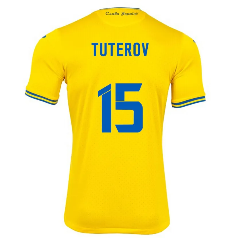 Danxen Barn Ukraina Timur Tuterov #15 Gul Hjemmetrøye Drakt Trøye 24-26 Skjorter T-Skjorte