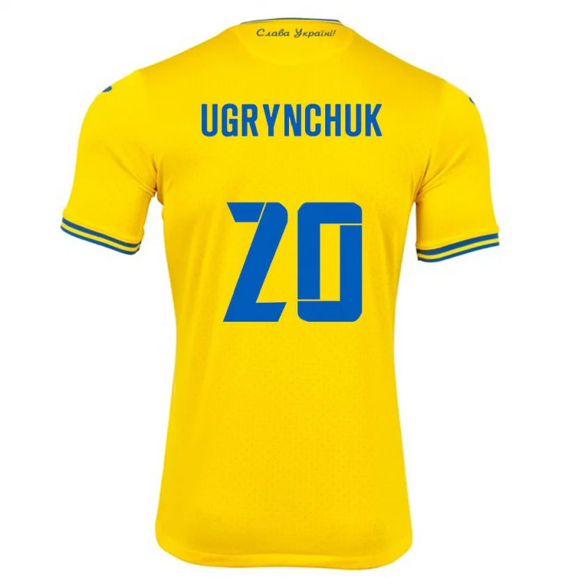 Danxen Barn Ukraina Artem Ugrynchuk #20 Gul Hjemmetrøye Drakt Trøye 24-26 Skjorter T-Skjorte
