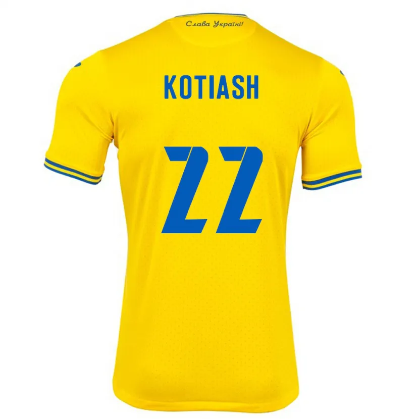 Danxen Barn Ukraina Iryna Kotiash #22 Gul Hjemmetrøye Drakt Trøye 24-26 Skjorter T-Skjorte