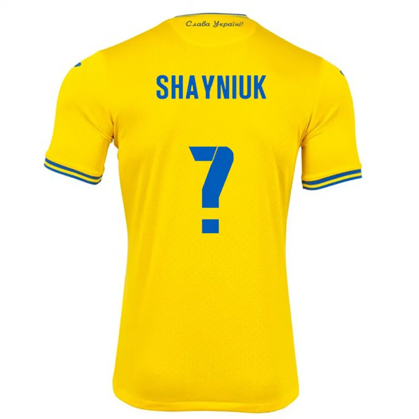 Danxen Barn Ukraina Marina Shayniuk #0 Gul Hjemmetrøye Drakt Trøye 24-26 Skjorter T-Skjorte