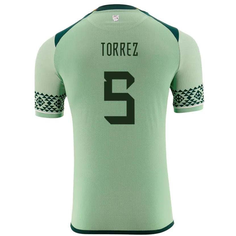 Danxen Barn Bolivia Marcelo Torrez #5 Lysegrønn Hjemmetrøye Drakt Trøye 24-26 Skjorter T-Skjorte