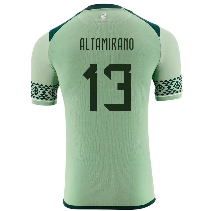 Danxen Barn Bolivia Sebastian Altamirano #13 Lysegrønn Hjemmetrøye Drakt Trøye 24-26 Skjorter T-Skjorte