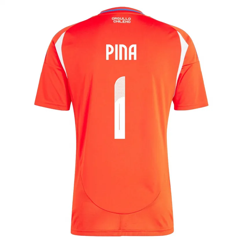 Danxen Barn Chile Cristóbal Piña #1 Rød Hjemmetrøye Drakt Trøye 24-26 Skjorter T-Skjorte