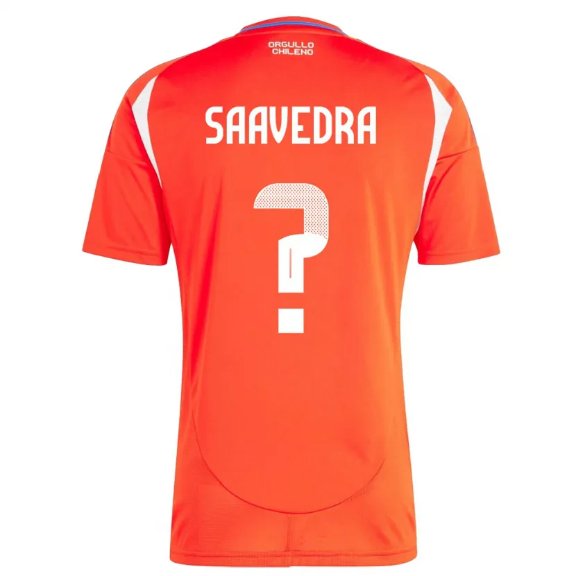 Danxen Barn Chile Danilo Saavedra #0 Rød Hjemmetrøye Drakt Trøye 24-26 Skjorter T-Skjorte
