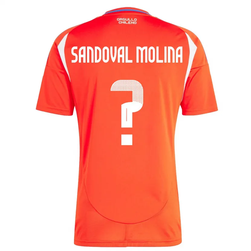 Danxen Barn Chile Mario Sandoval Molina #0 Rød Hjemmetrøye Drakt Trøye 24-26 Skjorter T-Skjorte