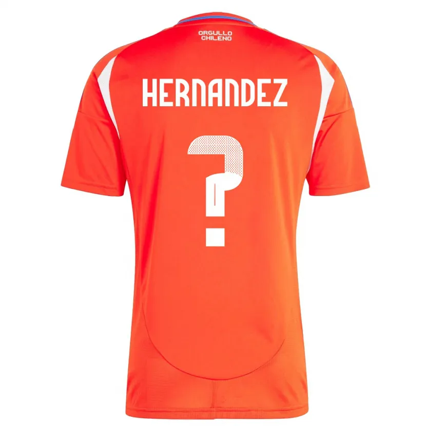 Danxen Barn Chile Camilo Hernández #0 Rød Hjemmetrøye Drakt Trøye 24-26 Skjorter T-Skjorte