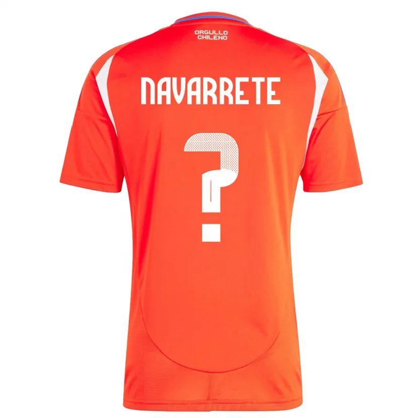 Danxen Barn Chile Sebastián Navarrete #0 Rød Hjemmetrøye Drakt Trøye 24-26 Skjorter T-Skjorte