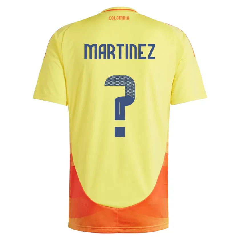 Danxen Barn Colombia Edwin Martínez #0 Gul Hjemmetrøye Drakt Trøye 24-26 Skjorter T-Skjorte