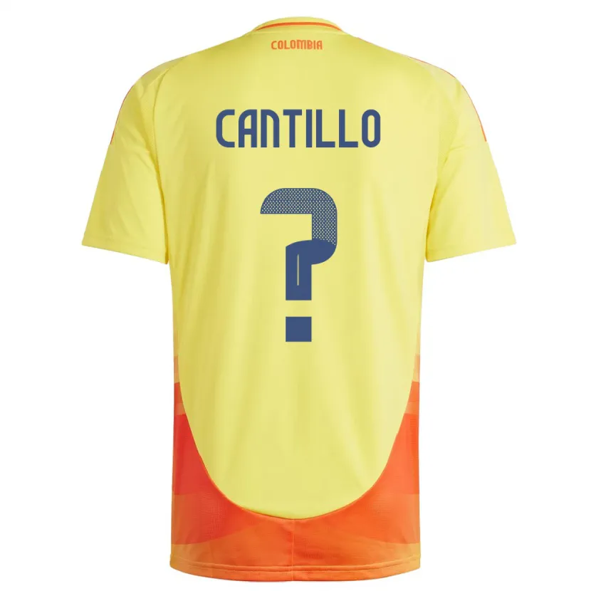 Danxen Barn Colombia Carlos Cantillo #0 Gul Hjemmetrøye Drakt Trøye 24-26 Skjorter T-Skjorte