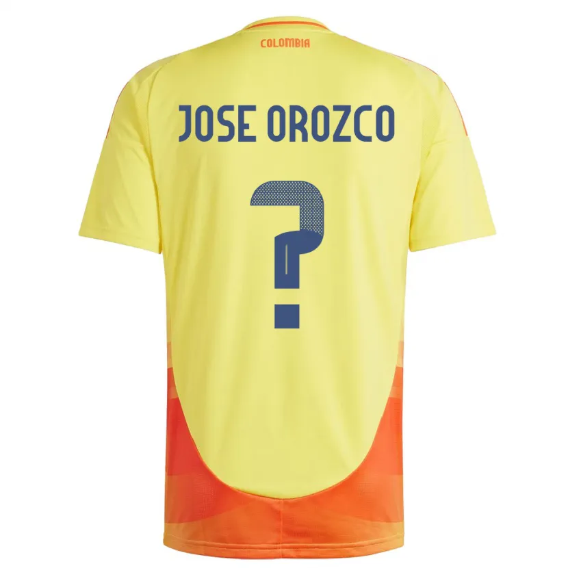 Danxen Barn Colombia Juan José Orozco #0 Gul Hjemmetrøye Drakt Trøye 24-26 Skjorter T-Skjorte