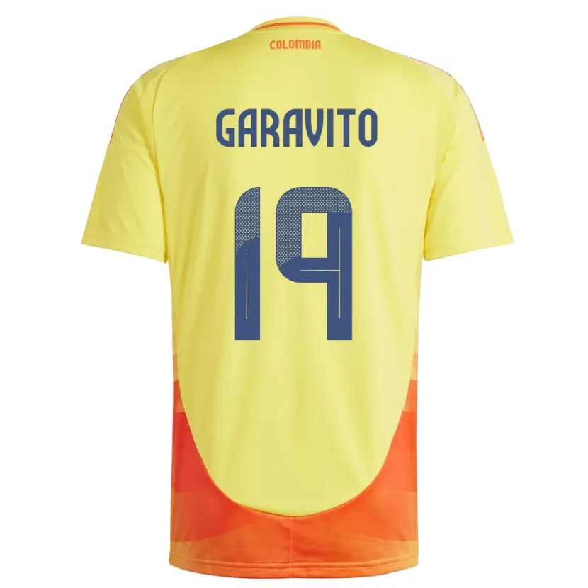 Danxen Barn Colombia Laura Garavito #19 Gul Hjemmetrøye Drakt Trøye 24-26 Skjorter T-Skjorte