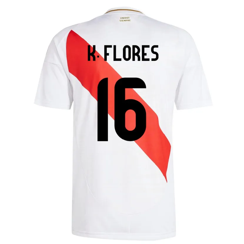 Danxen Barn Peru Kimbherly Flores #16 Hvit Hjemmetrøye Drakt Trøye 24-26 Skjorter T-Skjorte