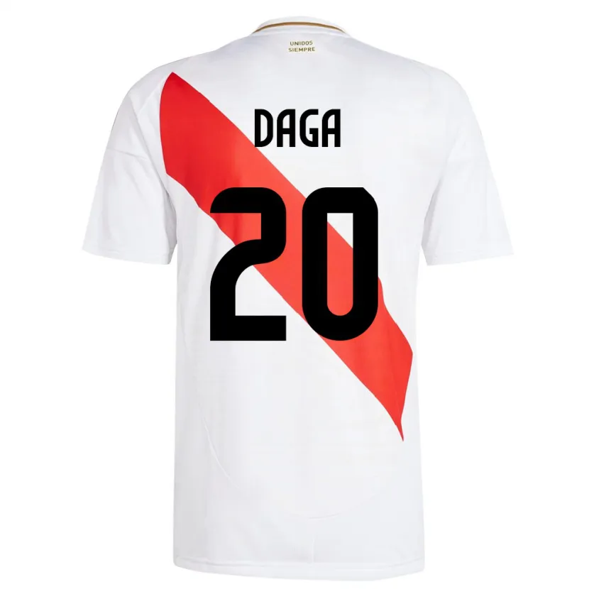Danxen Barn Peru Azucena Daga #20 Hvit Hjemmetrøye Drakt Trøye 24-26 Skjorter T-Skjorte