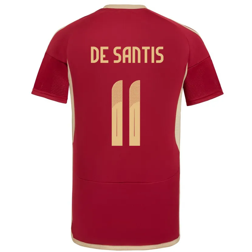 Danxen Barn Venezuela Jeriel De Santis #11 Burgunder Hjemmetrøye Drakt Trøye 24-26 Skjorter T-Skjorte