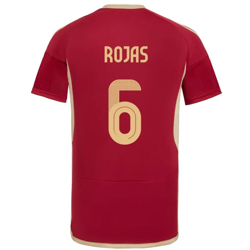 Danxen Barn Venezuela Carlos Rojas #6 Burgunder Hjemmetrøye Drakt Trøye 24-26 Skjorter T-Skjorte