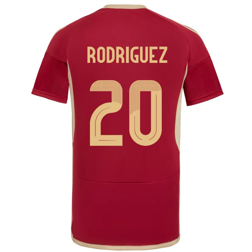 Danxen Barn Venezuela Dayana Rodríguez #20 Burgunder Hjemmetrøye Drakt Trøye 24-26 Skjorter T-Skjorte