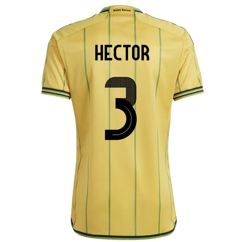 Danxen Barn Jamaica Michael Hector #3 Gul Hjemmetrøye Drakt Trøye 24-26 Skjorter T-Skjorte