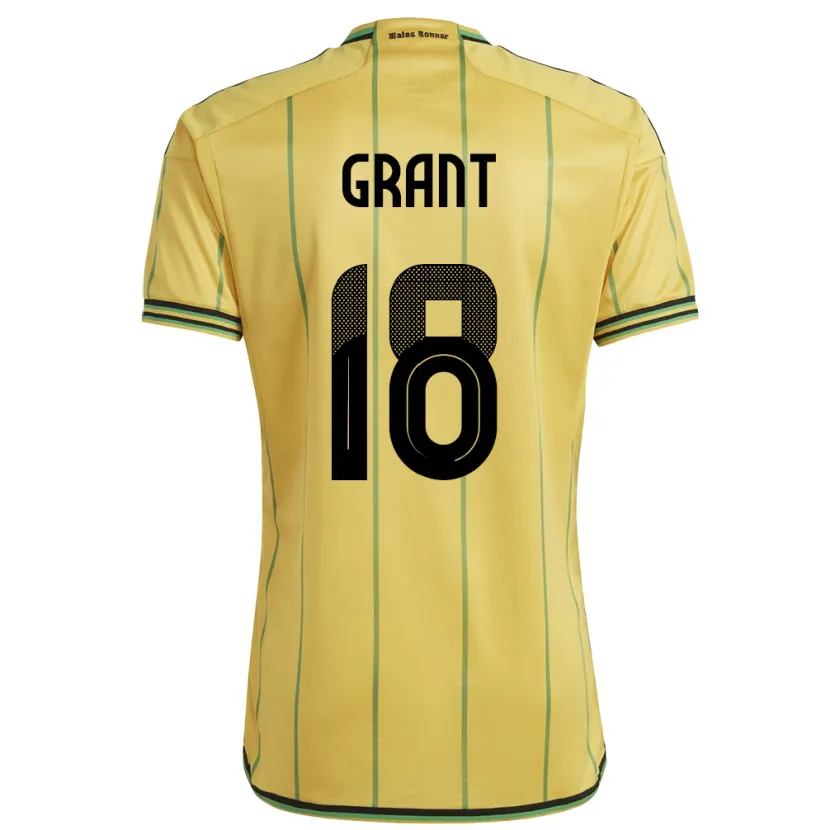 Danxen Barn Jamaica George Grant #18 Gul Hjemmetrøye Drakt Trøye 24-26 Skjorter T-Skjorte