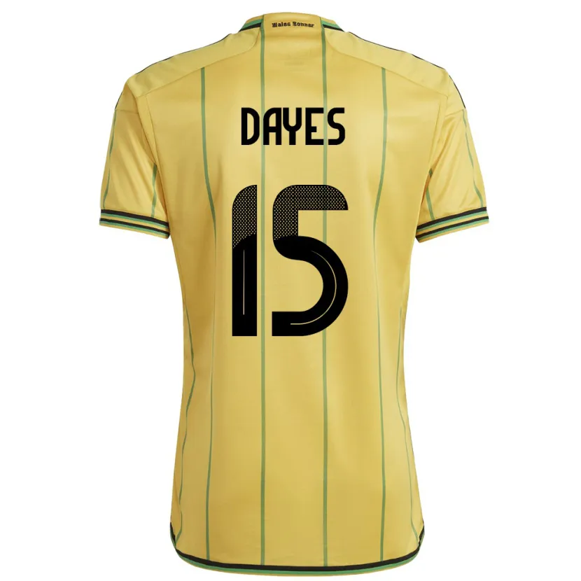 Danxen Barn Jamaica Mikayla Dayes #15 Gul Hjemmetrøye Drakt Trøye 24-26 Skjorter T-Skjorte
