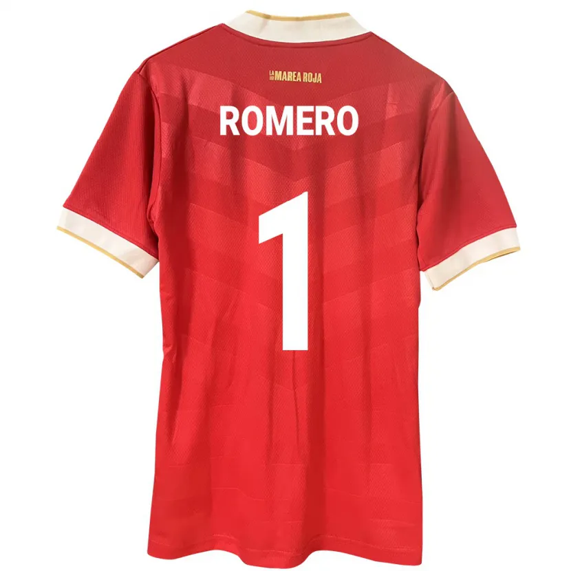 Danxen Barn Panama Manuel Romero #1 Rød Hjemmetrøye Drakt Trøye 24-26 Skjorter T-Skjorte