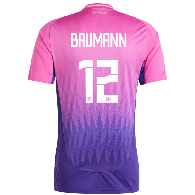 Danxen Barn Tyskland Oliver Baumann #12 Rosa Lilla Bortetrøye Drakt Trøye 24-26 Skjorter T-Skjorte