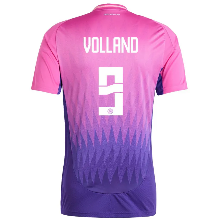 Danxen Barn Tyskland Kevin Volland #9 Rosa Lilla Bortetrøye Drakt Trøye 24-26 Skjorter T-Skjorte