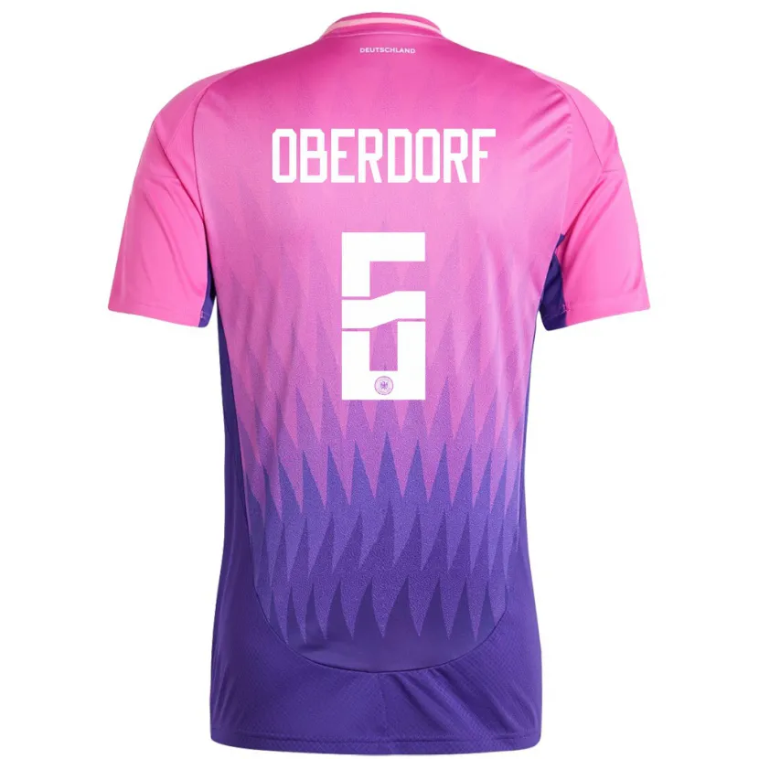 Danxen Barn Tyskland Lena Oberdorf #6 Rosa Lilla Bortetrøye Drakt Trøye 24-26 Skjorter T-Skjorte
