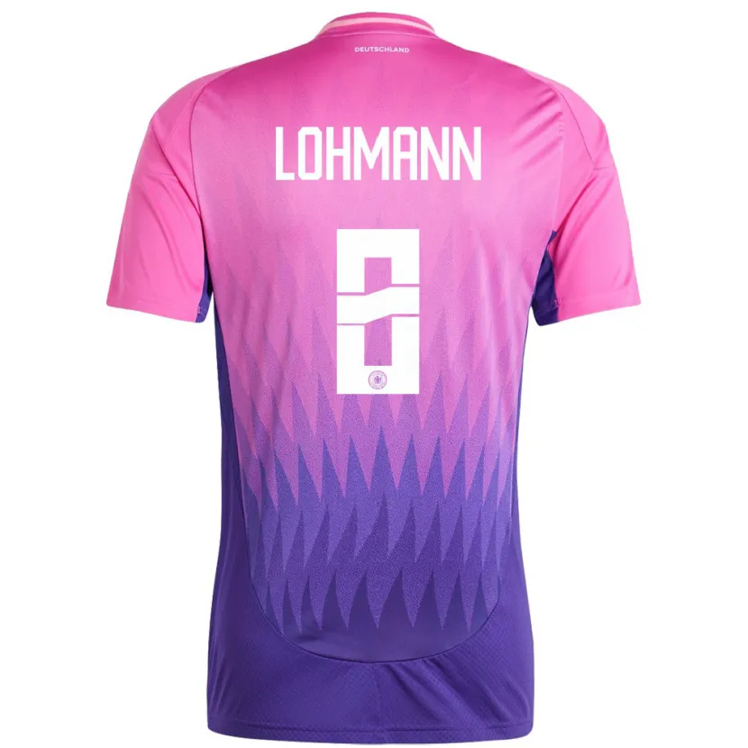 Danxen Barn Tyskland Sydney Lohmann #8 Rosa Lilla Bortetrøye Drakt Trøye 24-26 Skjorter T-Skjorte