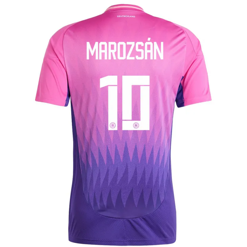 Danxen Barn Tyskland Dzsenifer Marozsan #10 Rosa Lilla Bortetrøye Drakt Trøye 24-26 Skjorter T-Skjorte