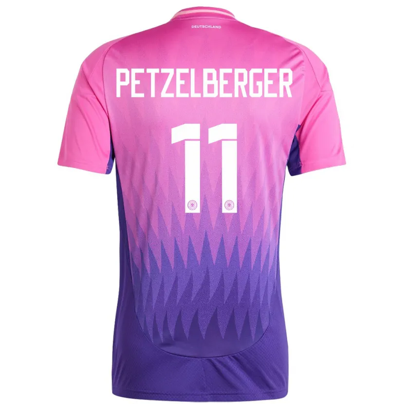Danxen Barn Tyskland Ramona Petzelberger #11 Rosa Lilla Bortetrøye Drakt Trøye 24-26 Skjorter T-Skjorte
