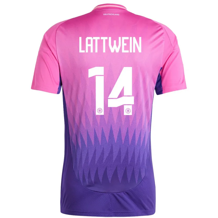 Danxen Barn Tyskland Lena Lattwein #14 Rosa Lilla Bortetrøye Drakt Trøye 24-26 Skjorter T-Skjorte
