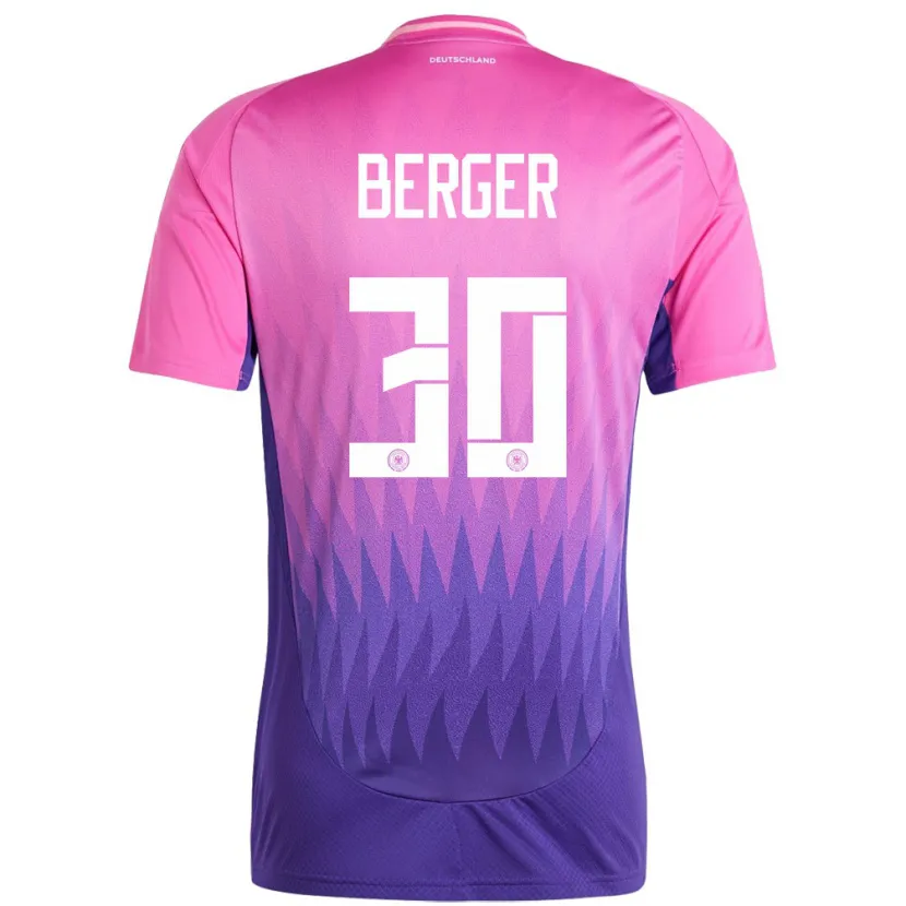 Danxen Barn Tyskland Ann Katrin Berger #30 Rosa Lilla Bortetrøye Drakt Trøye 24-26 Skjorter T-Skjorte