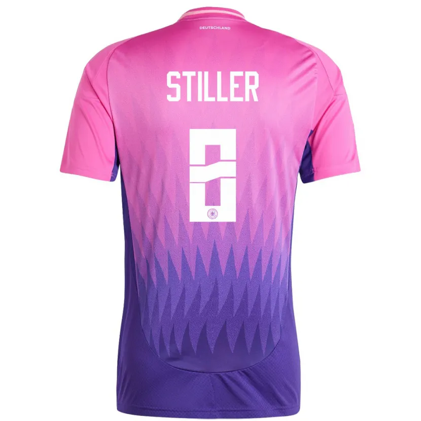 Danxen Barn Tyskland Angelo Stiller #8 Rosa Lilla Bortetrøye Drakt Trøye 24-26 Skjorter T-Skjorte