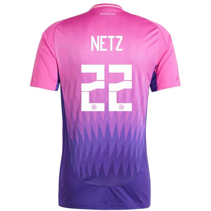 Danxen Barn Tyskland Luca Netz #22 Rosa Lilla Bortetrøye Drakt Trøye 24-26 Skjorter T-Skjorte