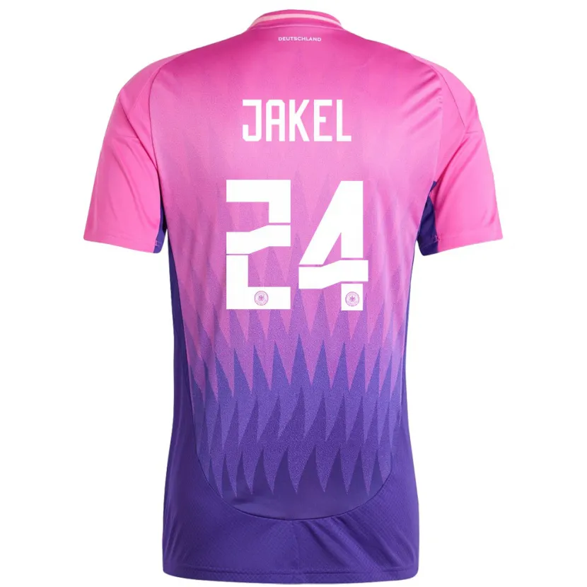 Danxen Barn Tyskland Frederik Jakel #24 Rosa Lilla Bortetrøye Drakt Trøye 24-26 Skjorter T-Skjorte