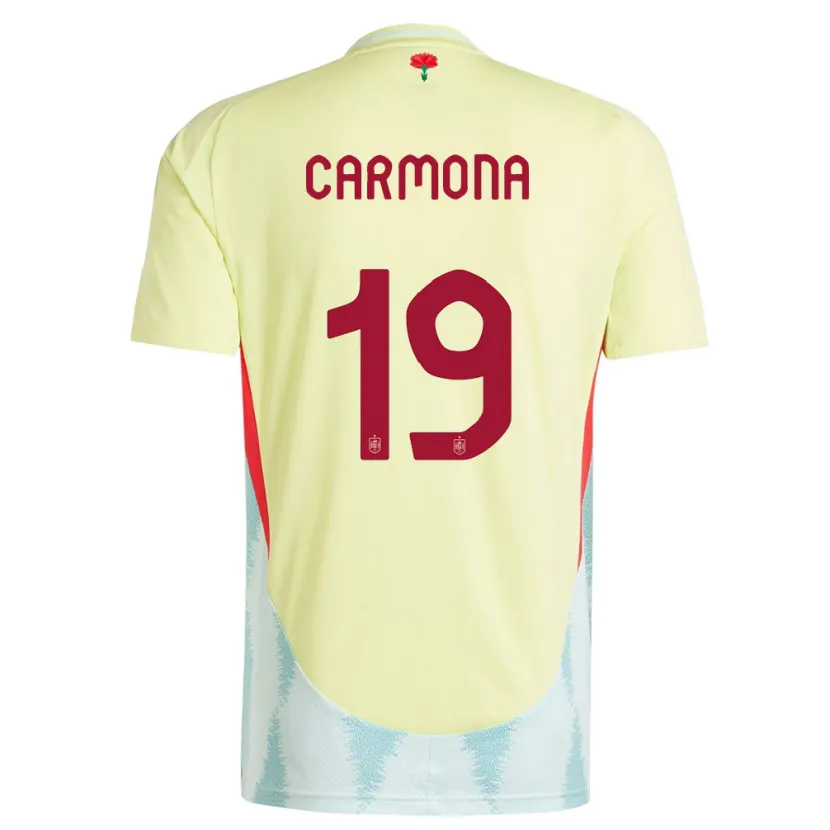 Danxen Barn Spania Olga Carmona #19 Gul Bortetrøye Drakt Trøye 24-26 Skjorter T-Skjorte