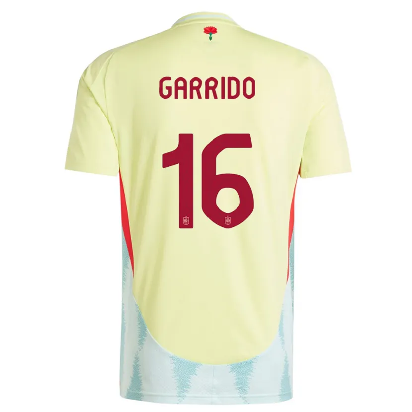 Danxen Barn Spania Aleix Garrido #16 Gul Bortetrøye Drakt Trøye 24-26 Skjorter T-Skjorte