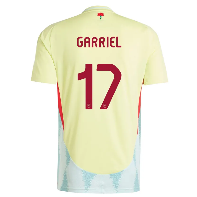Danxen Barn Spania Ivan Garriel #17 Gul Bortetrøye Drakt Trøye 24-26 Skjorter T-Skjorte